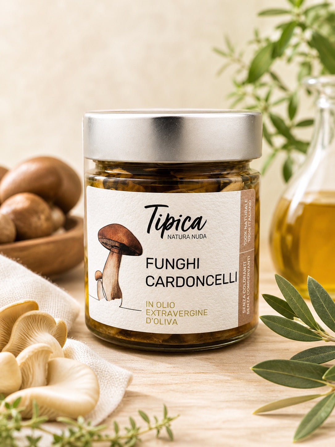 Funghi Cardoncelli in Olivenöl Edle Pilz Antipasti aus der Basilikata 230g
