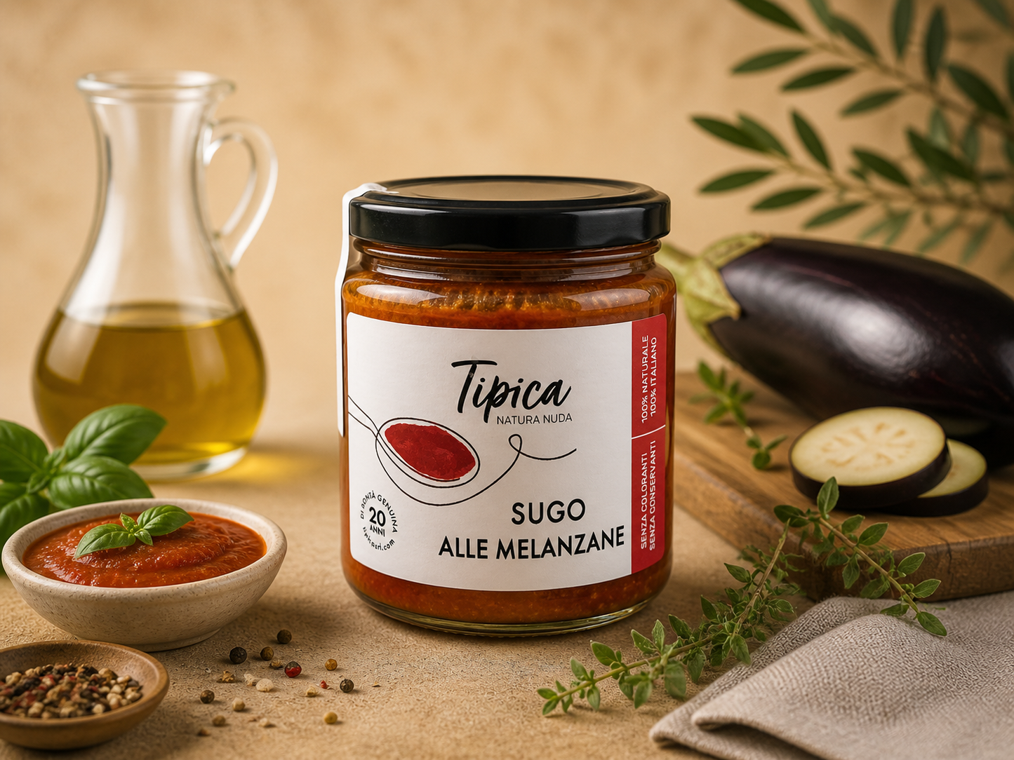 Sugo alle Melanzane Auberginen Tomatensauce aus der Basilikata 314g