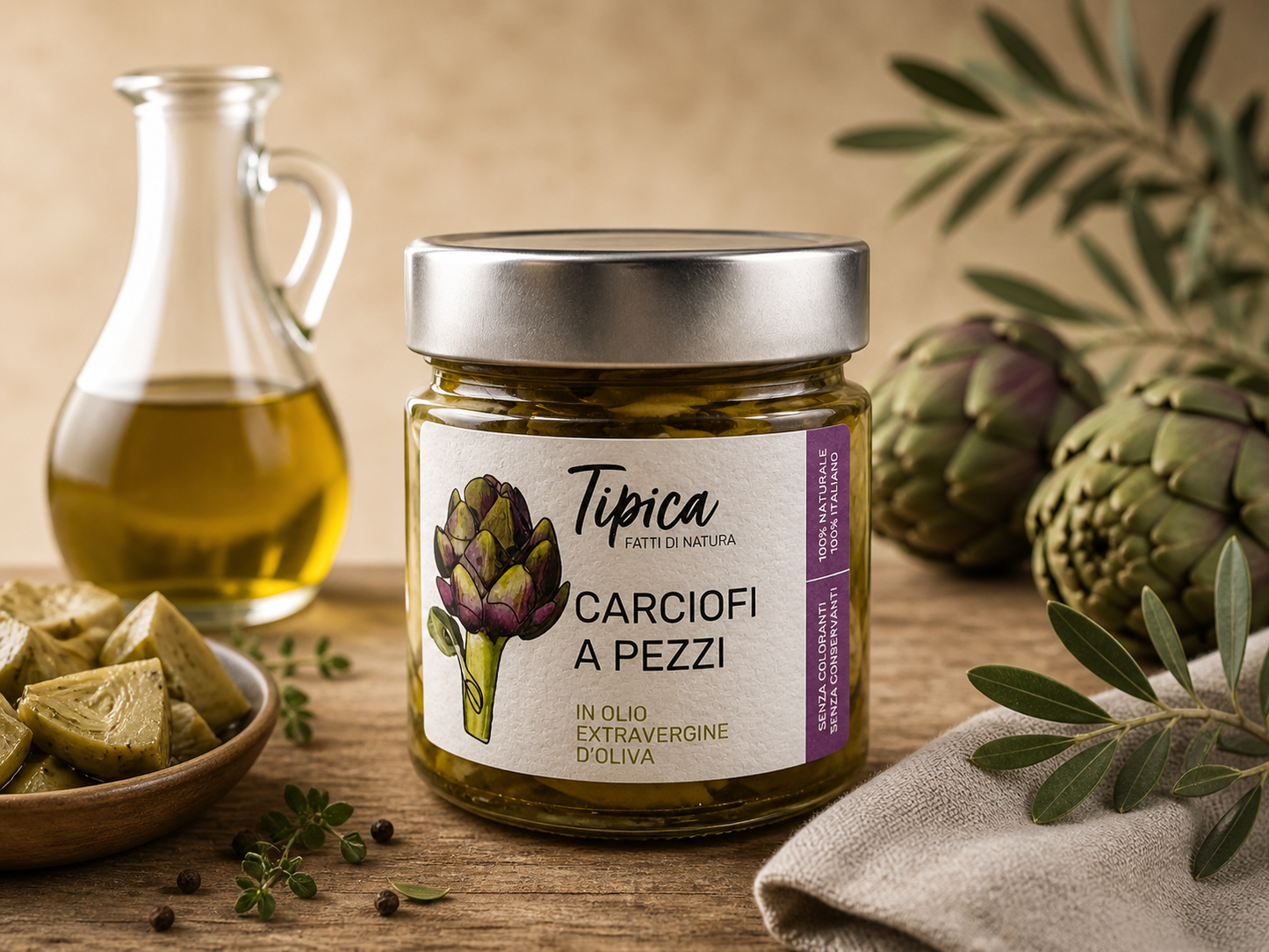 Carciofi a Pezzi in Olivenöl  Artischocken Antipasti aus der Basilikata 250g