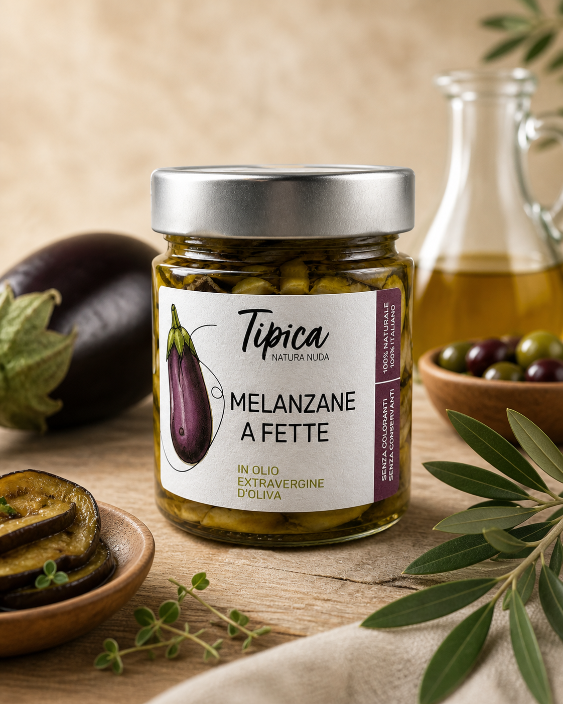 Melanzane a Fette in Olivenöl  Auberginen Antipasti aus der Basilikata 360g